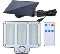 Jasfyee Solar Lights Outdoor Motion Sensor, 210LED 2500LM Solar Outdoor Lights with Remote Control, IP65 Waterproof Solar Flood Lights with 3 Modes for Front Door Garden Garage Deck