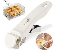 Jasfyee Universal Removable Pot Handle - Detachable Anti-Scald Pan Handle for Frying Pans, Stackable Pots, Tefal-Compatible Clip-On Replacement (Milky White)