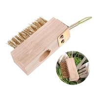 Jasfyee Weed Brush, Block Paving Weeding Tool, Patio Brush with Copper Wire Bristles and Metal Scraper, Patio Cleaner Brush for Cleaning Patio Block Paving Moss Buildup