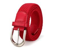 JASGOOD Braided Canvas Stretch Belt Elastic Casual Belt for Men,Women,Junior 1.3 Inch Wide