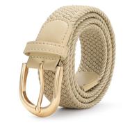 JASGOOD Braided Canvas Stretch Belt Elastic Casual Belt for Men,Women,Junior 1.3 Inch Wide