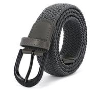 JASGOOD Braided Canvas Stretch Belt Elastic Casual Belt for Men,Women,Junior 1.3 Inch Wide
