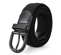 JASGOOD Braided Canvas Stretch Belt Elastic Casual Belt for Men,Women,Junior 1.3 Inch Wide
