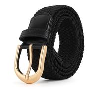 JASGOOD Braided Canvas Stretch Belt Elastic Casual Belt for Men,Women,Junior 1.3 Inch Wide