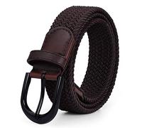 JASGOOD Braided Canvas Stretch Belt Elastic Casual Belt for Men,Women,Junior 1.3 Inch Wide