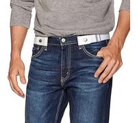 JASGOOD Men No Buckle Belt Buckle Free No Show Elastic Belts Women Unisex Invisible Adjustable Waist Belt for Jeans Pants,White