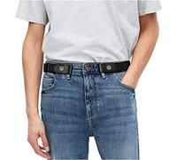 JASGOOD No Buckle No Show Belt for Men - Buckle Free Stretch Belt Invisible for Jeans Pants - 1.38 Inch Wide