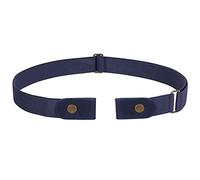 JASGOOD No Buckle No Show Belt for Men - Buckle Free Stretch Belt Invisible for Jeans Pants - 1.38 Inch Wide