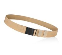 JASGOOD No Show Invisible Stretch Belts for Women Men Adjustable Web Elastic Belt with Flat Buckle for Jeans Pants Dresses, Khaki, Fit waist size under 55"