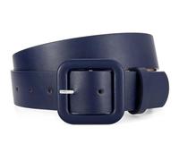 JASGOOD Women’s Leather Belt for Jeans Pants Candy Color Fashion Square Buckle Ladies Belts for Dresses, Navy Blue, Fits Waist Size 40"-45"