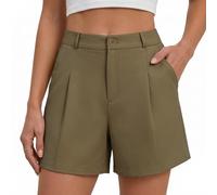 JASGOOD Women's High Waist Shorts Wide Leg Casual Shorts with Pockets | Dressy tailored shorts, side pockets,lightweight fabric, Pair with tees, blouses or blazers for work, daily and office
