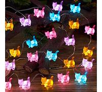 JASHIKA Cat String Lights Kawaii Deco Kitty Fairy Decorative Lights 10ft 30LED Battery Operated Novelty Lighting for Outdoor Wedding Camping Tent Baby Shower Bedroom Birthday Party