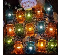 JASHIKA Tiki Mask String Lights USB Powered 20PCS 7FT, Tropical Hawaiian LED Fairy Lights with Remote and Optional Battery Box, Colorful 3D Mask Indoor Bar Dorm Bedroom Wall Shelf Party Decorations