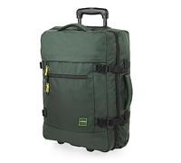 JASLEN - Wheeled Duffel Bag Soft Suitcase with Wheels Lightweight Luggage Roller Duffle Bag Travel Bag with Wheels Durable Soft Luggage Bag Holdall with Wheels, Khaki
