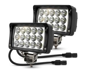 JASLITE 2PACK 6.3IN 12/24volt Super Bright 45W Led Work Lights Rectangular Foglight 4500LM Waterproof 4x6 Flood Offroad Lights Bar for Truck,Tractor,ATV,SUV,UTV,Trailer,Excavator,Heavy Equipment