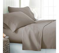 Jasmin Elinor 100% Egyptian Cotton 200 Thread Count Extra Deep 16" / 40CM Fitted Sheet (Single, Grey)