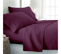 Jasmin Elinor 100% Egyptian Cotton 200 Thread Count Extra Deep 16" / 40CM Fitted Sheet (Super King, Purple)