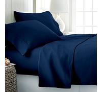 Jasmin Elinor 100% Egyptian Cotton 200 Thread Count Fitted Sheet (Single, Navy)