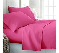 Jasmin Elinor 100% Egyptian Cotton 200 Thread Count Fitted Sheet (Small Double, Fuchsia)