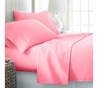 Jasmin Elinor 100% Egyptian Cotton 200 Thread Count Pillow Case Pair (Oxford Pillowcase, Pink)