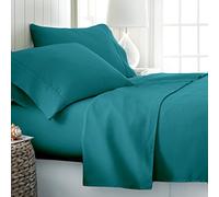Jasmin Elinor 100% EGYPTIAN COTTON 3 PIECE 200 THREAD COUNT DUVET COVER PILLOWCASE BED SET (Super King, Teal)
