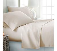 Jasmin Elinor 100% EGYPTIAN COTTON 4 PIECE 200 THREAD COUNT HOTEL QUALITY DUVET COVER BEDDING BED SET WITH PILLOWCASES (King, Cream)