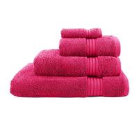 Jasmin Elinor LUXURY SUPREME 500 GSM 100% EGYPTIAN COTTON SATIN STRIPE TOWELS (Face Cloth, Fuchsia)
