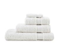 Jasmin Elinor LUXURY SUPREME 500 GSM 100% EGYPTIAN COTTON SATIN STRIPE TOWELS (Hand Towel, White)