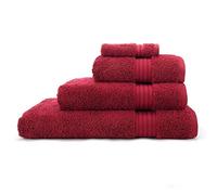 Jasmin Elinor LUXURY SUPREME 600 GSM 100% EGYPTIAN COTTON SATIN STRIPE TOWELS (Bath Sheet, Wine)