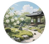 Jasmine 1000 Piece Jigsaw Puzzles Plant Circular Jigsaw Creative Educational Games Beautiful Decoration Puzzle for Travel Gifts,Present 1000pcs (67.5x67.5cm)
