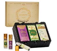 Jasmine Attar Oil Set by Dukhni | Authentic Arabic Fragrance Oils | 100% Pure, Alcohol-Free Arabic Perfume Oil Blends for men & women | Jasmine Set of 3-6ml each