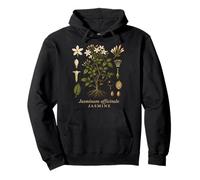 Jasmine Botanical Anatomy Flower Diagram Vintage Style Pullover Hoodie