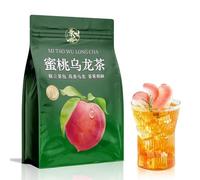 Jasmine Grape Oolong Tea, Litchi Peach Oolong, various flavors 250g, Chinese Flower Fruit beverage, fresh original flavor, independent packaging, summer substitute tea bag (Honey peach oolong,1 bag)