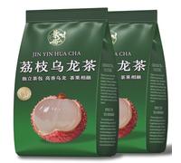 Jasmine Grape Oolong Tea, Litchi Peach Oolong, various flavors 250g, Chinese Flower Fruit beverage, fresh original flavor, independent packaging, summer substitute tea bag (Lychee oolong,2 bags)