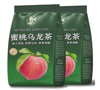 Jasmine Grape Oolong Tea, Litchi Peach Oolong, various flavors 250g, Chinese Flower Fruit beverage, fresh original flavor, independent packaging, summer substitute tea bag (Honey peach oolong,2 bags)