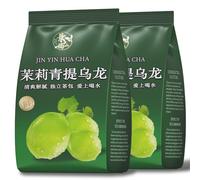 Jasmine Grape Oolong Tea, Litchi Peach Oolong, various flavors 250g, Chinese Flower Fruit beverage, fresh original flavor, independent packaging, summer substitute tea bag (Green grape jasmine,2 bags)