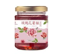 Jasmine honey brew, honey rose jam, jasmine tea, rose tea, healthy flower tea 240g/can, flower jam, bread jam, side dishes, instant snacks, Dim sum, delicious leisure snacks (Rose jam,2 cans)