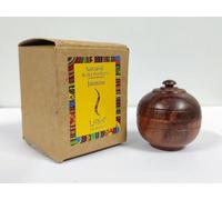 Jasmine Natural Solid Perfume Beeswax Long Lasting Body Fragrance Balm Solid State Eau De Perfum in Wooden Jar 6 gm