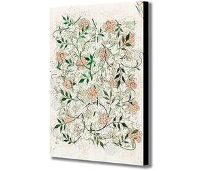 Jasmine Pattern by William Morris - Canvas Wall Art Framed Print - Various Sizes (A2 24" x 16" Inches)
