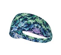 Jasmine Print Stretchy Workout Thick Headbands For Women Non Slip For Men Womens