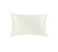 Jasmine Silk 100% 19 Momme Mulberry Charmeuse Silk Pillowcase for Hair and Skin 50 cm x 75 cm Envelope Closure - RRP £35 (Ivory)
