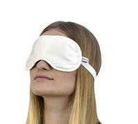 Jasmine Silk 100% Pure Silk Filled Eye Mask/Sleeping Mask Sleep Mask- Ivory
