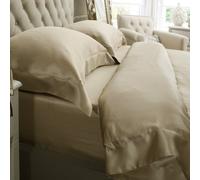 Jasmine Silk 6PCs 100% Mulberry 19MM Charmeuse Silk Duvet Cover Set (Taupe) (Double)