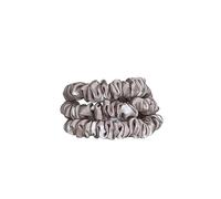 Jasmine Silk Pure Silk Charmeuse Scrunchie - Scrunchies For Hair (3 pack Skinny Nude Polka Dot)