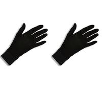Jasmine Silk Pure Silk Gloves Thermal Liner Glove Inner Ski Bike Cycle Gloves (Small) (Pack of 2)