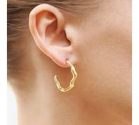 Jasmine Wavy Hoop Earrings - Gold Vermeil LENAE Gold One Size