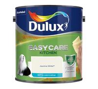 Jasmine White Dulux Easycare Kitchen Matt Emulsion Paint 2.5L - Grease & Stain Resistant, Washable Matt Finish, Durable Interior Paint for Kitchen Walls & Ceilings