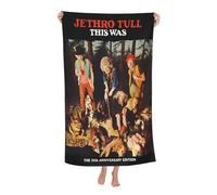 JASMINEE Durable Jethro Rock Band Tull Microfiber Bath Towels Soft Microfiber Towels Stylish Fade-Resistant Prints Comfortable Skin-Friendly for Daily Vacation, Pool & Beach