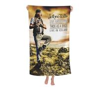 JASMINEE Durable Tull Rock Band Jethro Microfiber Bath Towels Soft Microfiber Towels Stylish Fade-Resistant Prints Comfortable Skin-Friendly for Daily Vacation, Pool & Beach