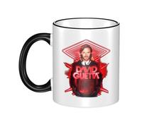JASMINEE Stylish David DJ Music Guetta Ceramic Mug Rim-Colored Coffee Cup Stable Fashionable, Scratch-Resistant Non-Slip Base for Coffee, Tea, Restaurant and Party Mug